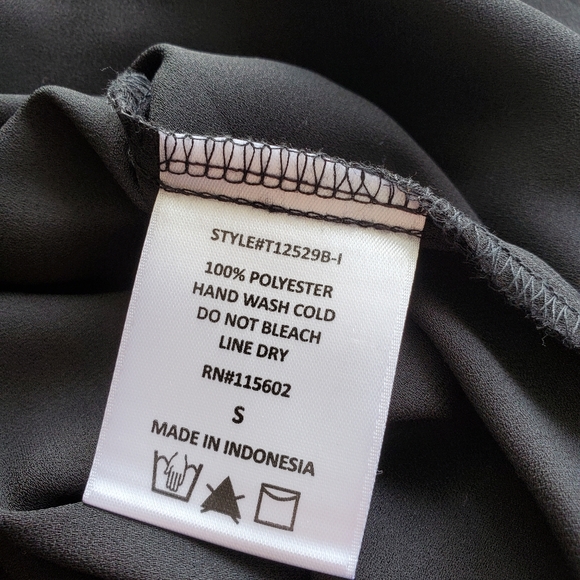 LUSH Sheer Black Blouse - Picture 6 of 11